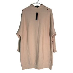 Lulu's Cream Ribbed Button-Detail Dress